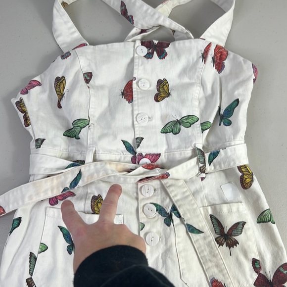 Rent the runway sz 12 Rachel Antonoff clem butterfly pattern jumpsuit rainbow - Picture 5 of 12